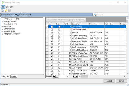 Manage File Types dialog box