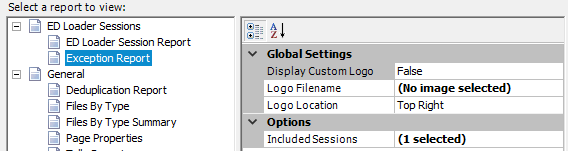ExceptionReportSelection