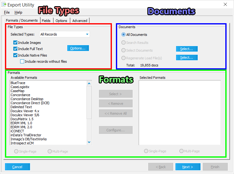 ExportUtilityFormatsDocuments