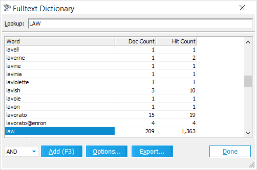 FulltextDictionary