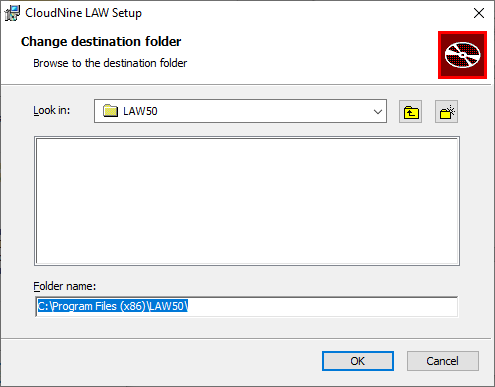 InstallerChangeDestinationFolder