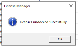 LicUndockedSuccessfully