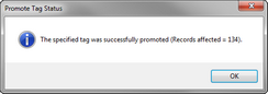 Promote Tag Status message