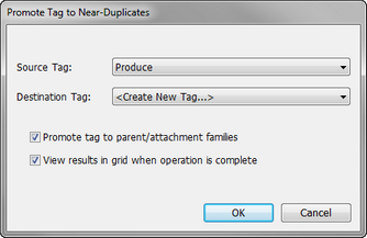 Promote Tag to Near Duplicates dialog box