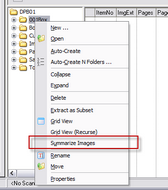 Summarize Images on the right-click menu