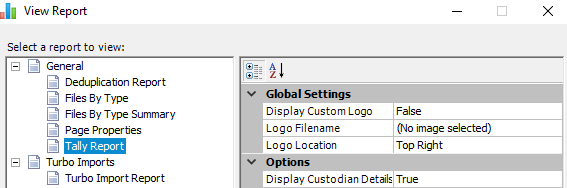 TallyReportSelection